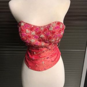 Peach and Pink two piece dress